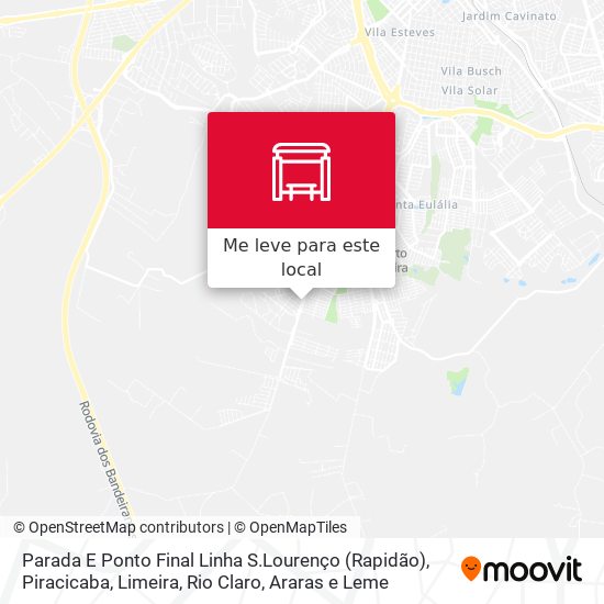 Parada E Ponto Final Linha S.Lourenço  (Rapidão) mapa