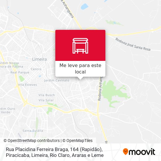 Rua Placidina Ferreira Braga, 164  (Rapidão) mapa