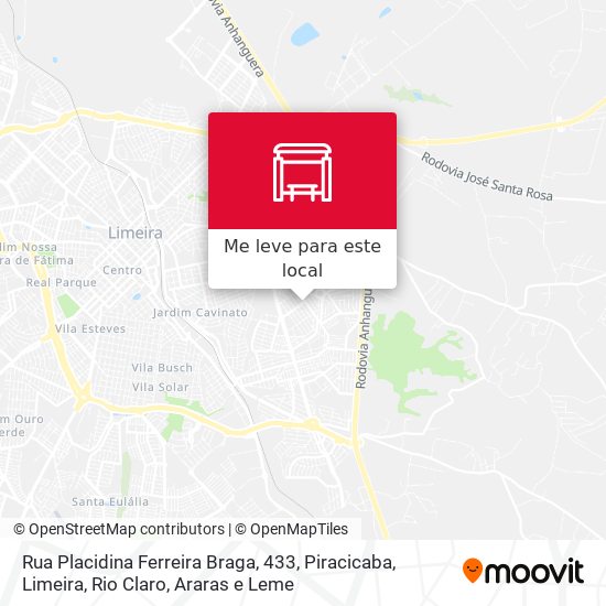 Rua Placidina Ferreira Braga, 433 mapa