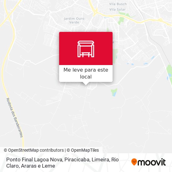 Ponto Final Lagoa Nova mapa