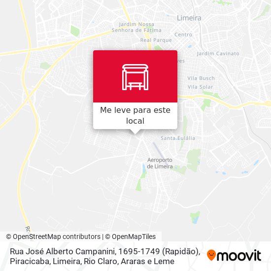 Rua José Alberto Campanini, 1695-1749 (Rapidão) mapa