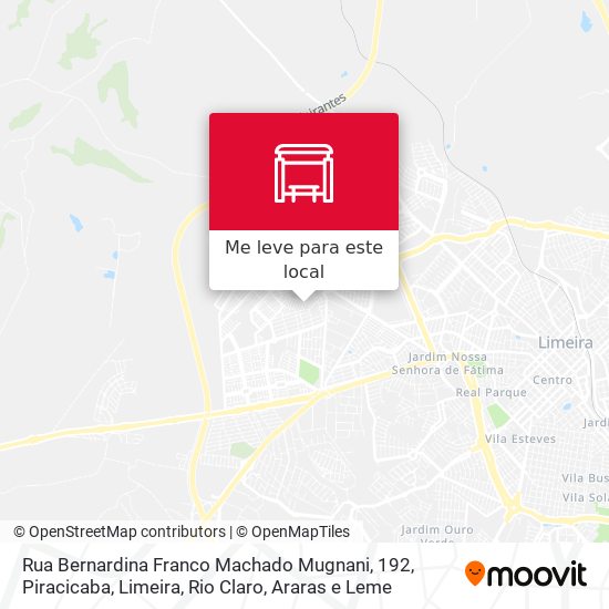 Rua Bernardina Franco Machado Mugnani, 192 mapa