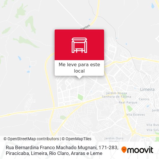 Rua Bernardina Franco Machado Mugnani, 171-283 mapa