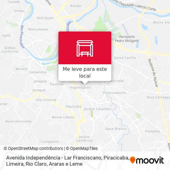 Avenida Independência - Lar Franciscano mapa