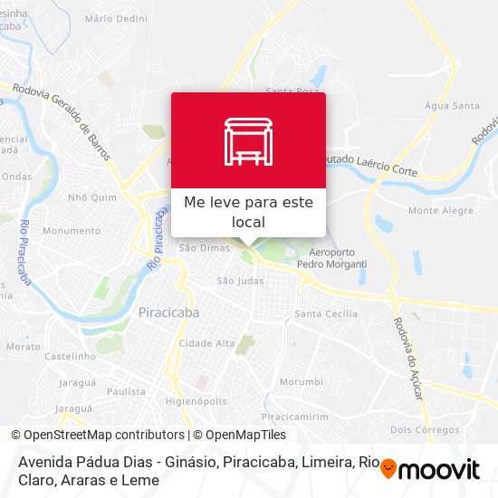 Avenida Pádua Dias - Ginásio mapa