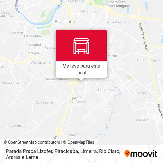 Parada Praça Lizofer mapa