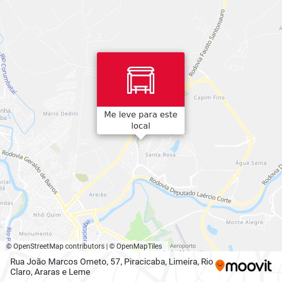 Rua João Marcos Ometo, 57 mapa