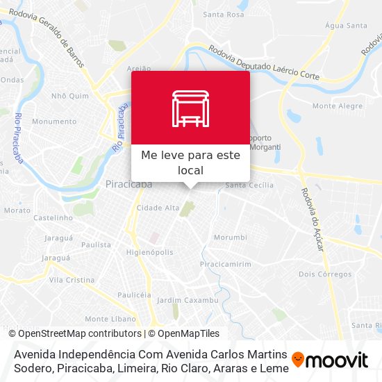 Avenida Independência Com Avenida Carlos Martins Sodero mapa