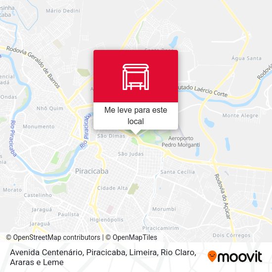 Avenida Centenário mapa