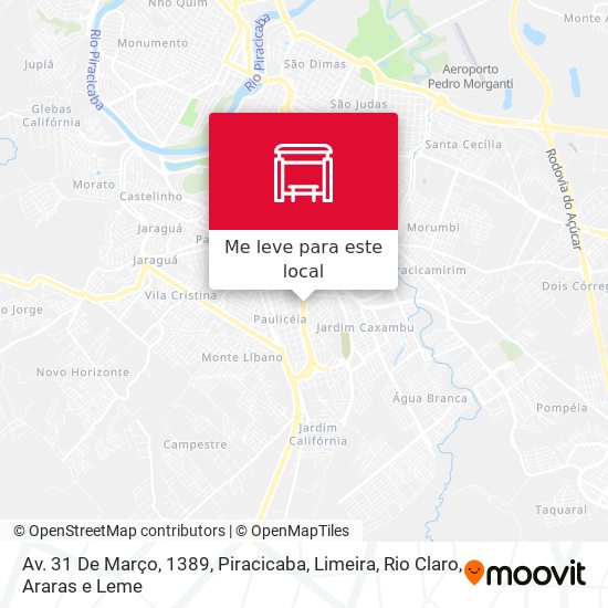 Av. 31 De Março, 1389 mapa