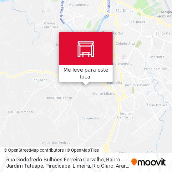 Rua Godofredo Bulhões Ferreira Carvalho, Bairro Jardim Tatuapé mapa