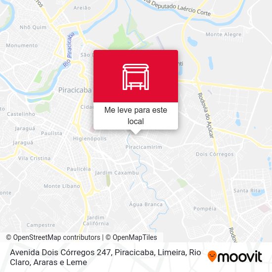 Avenida Dois Córregos 247 mapa