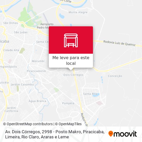 Av. Dois Córregos, 2998 - Posto Makro mapa