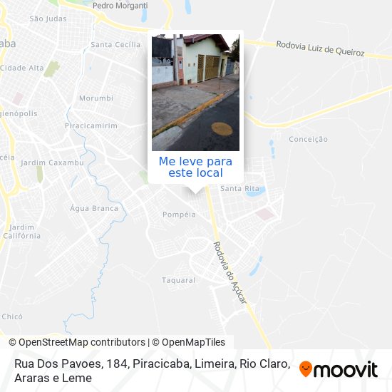 Rua Dos Pavoes, 184 mapa