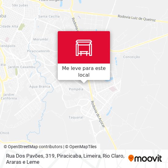 Rua Dos Pavões, 319 mapa