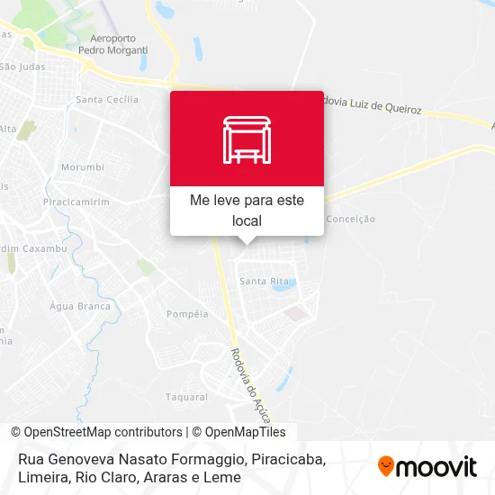 Rua Genoveva Nasato Formaggio mapa