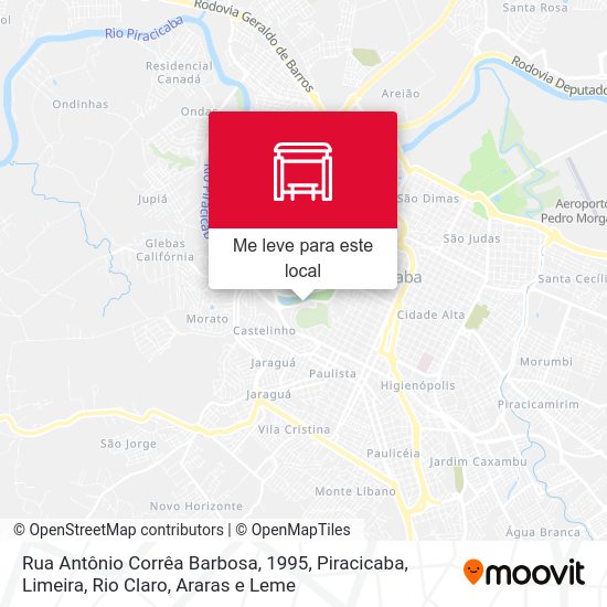 Rua Antônio Corrêa Barbosa, 1995 mapa
