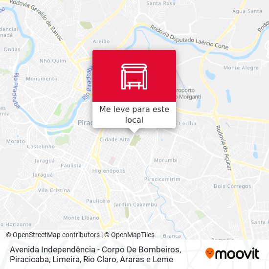 Avenida Independência - Corpo De Bombeiros mapa