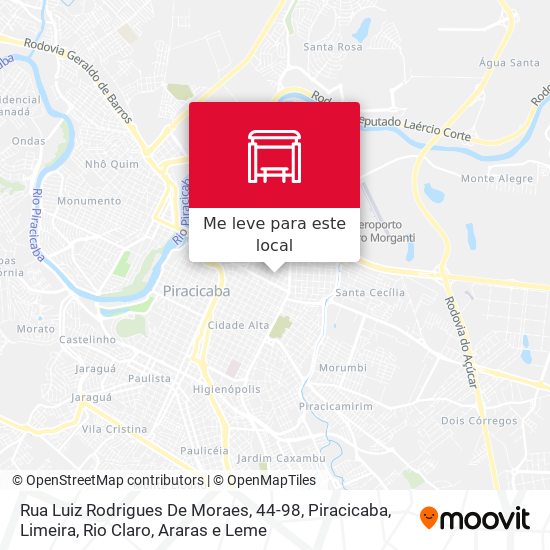 Rua Luiz Rodrigues De Moraes, 44-98 mapa