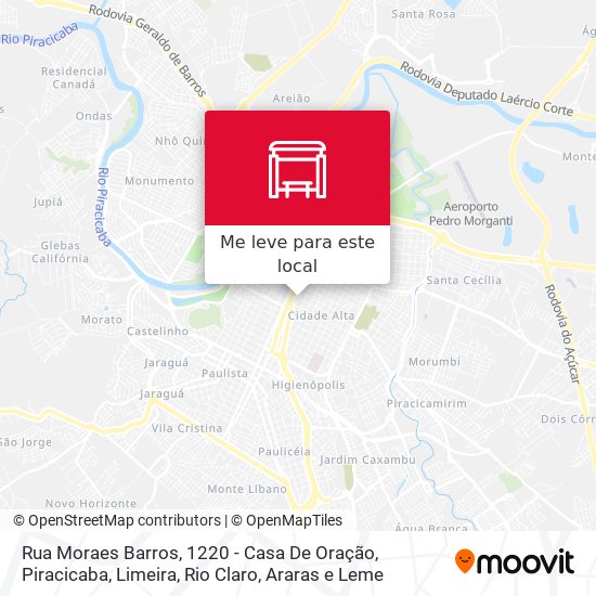 Rua Moraes Barros, 1220 - Casa De Oração mapa