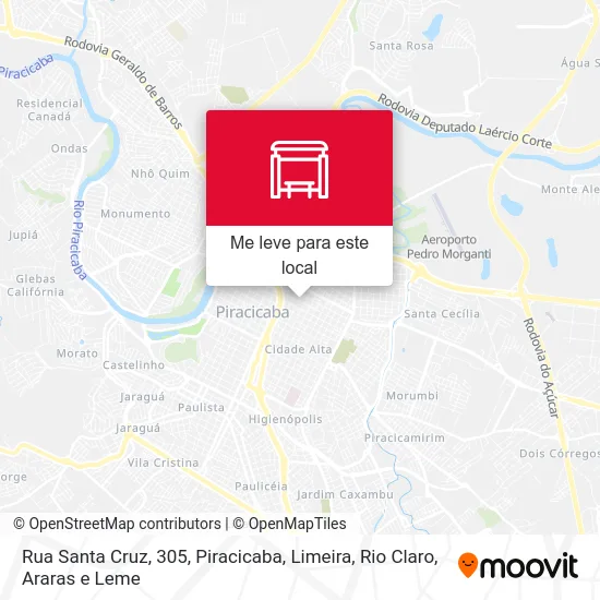 Rua Santa Cruz, 305 mapa