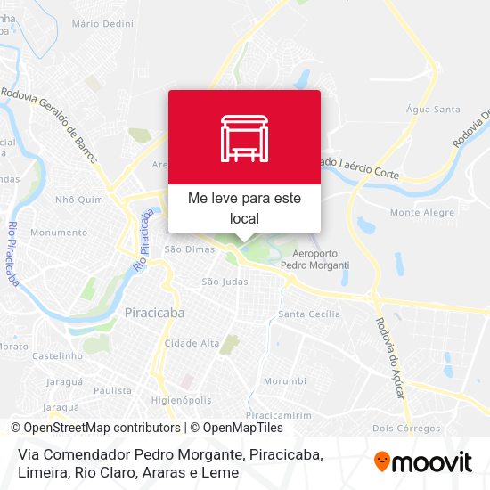 Via Comendador Pedro Morgante mapa