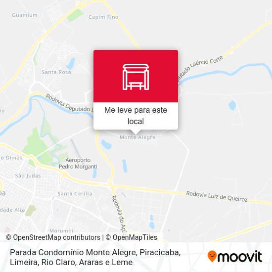 Parada Condomínio Monte Alegre mapa