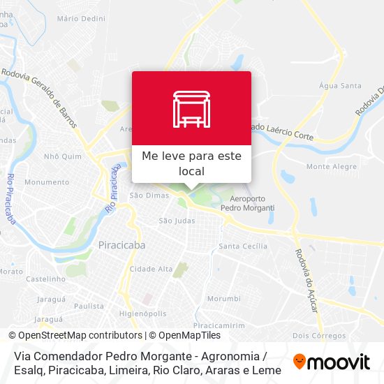 Via Comendador Pedro Morgante - Agronomia / Esalq mapa