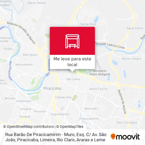 Rua Barão De Piracicamirim - Muro, Esq. C/ Av. São João mapa