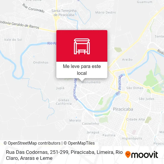 Rua Das Codornas, 251-299 mapa