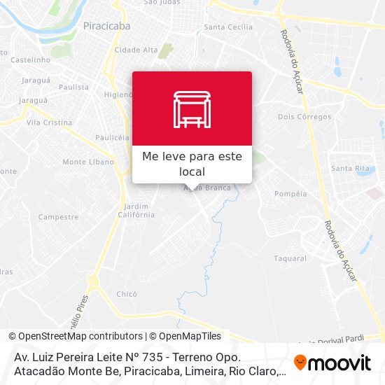 Av. Luiz Pereira Leite Nº 735 - Terreno Opo. Atacadão Monte Be mapa