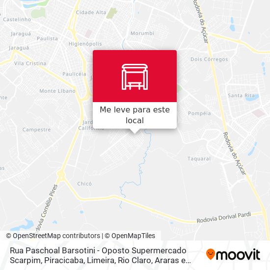 Rua Paschoal Barsotini - Oposto Supermercado Scarpim mapa