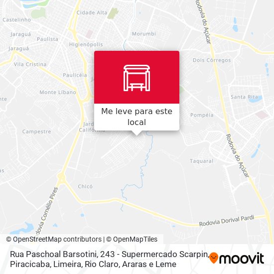 Rua Paschoal Barsotini, 243 - Supermercado Scarpin mapa