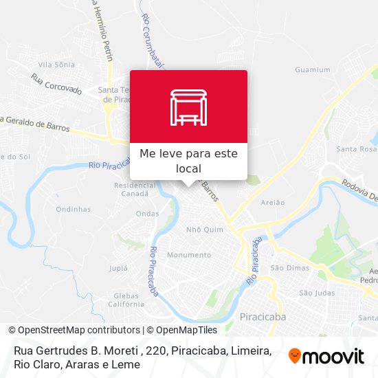 Rua Gertrudes B. Moreti , 220 mapa