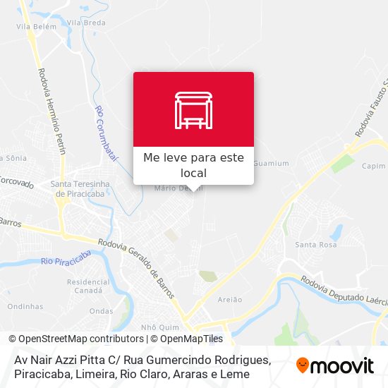 Av Nair Azzi Pitta C/ Rua Gumercindo Rodrigues mapa