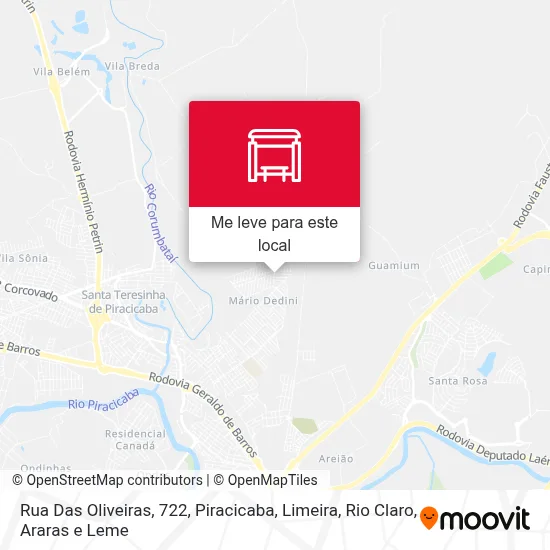 Rua Das Oliveiras, 722 mapa
