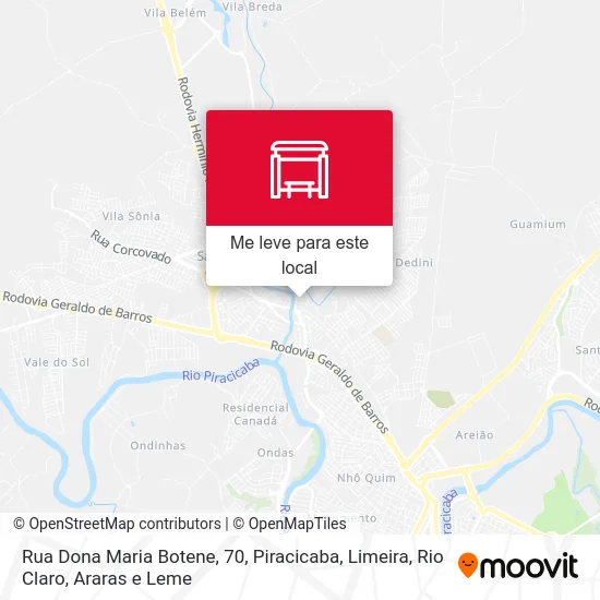 Rua Dona Maria Botene, 70 mapa