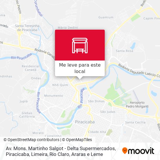 Av. Mons. Martinho Salgot - Delta Supermercados mapa