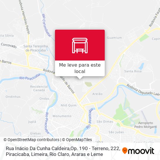 Rua Inácio Da Cunha Caldeira,Op. 190 - Terreno, 222 mapa