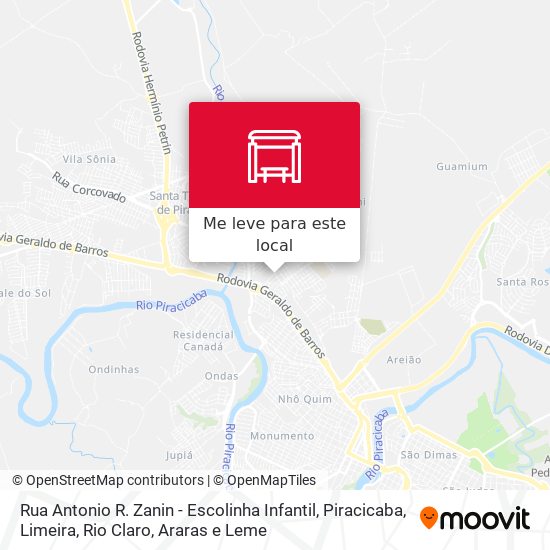 Rua Antonio R. Zanin - Escolinha Infantil mapa