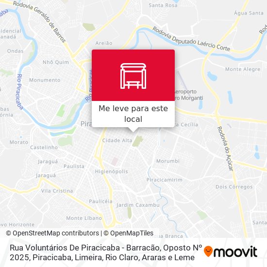 Rua Voluntários De Piracicaba - Barracão, Oposto Nº 2025 mapa