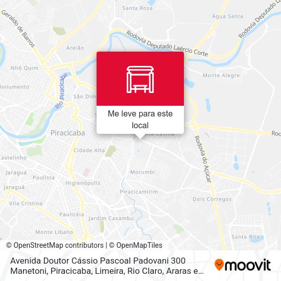 Avenida Doutor Cássio Pascoal Padovani 300 Manetoni mapa