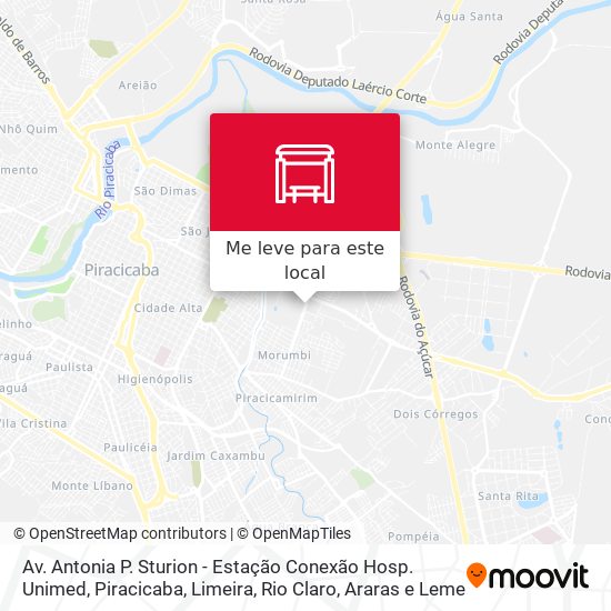 Av. Antonia P. Sturion - Estação Conexão Hosp. Unimed mapa