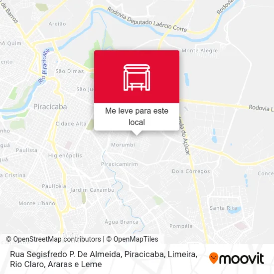 Rua Segisfredo P. De Almeida mapa