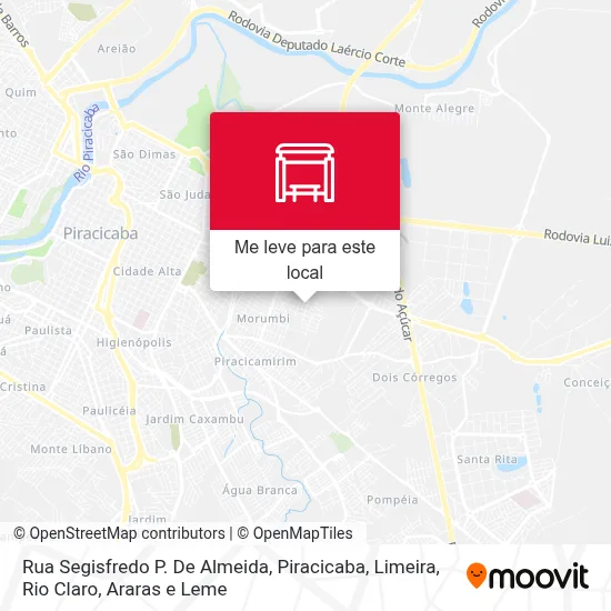 Rua Segisfredo P. De Almeida mapa