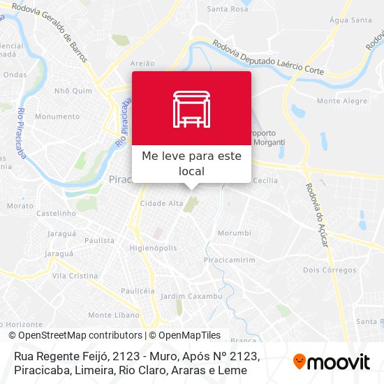 Rua Regente Feijó, 2123 - Muro, Após Nº 2123 mapa