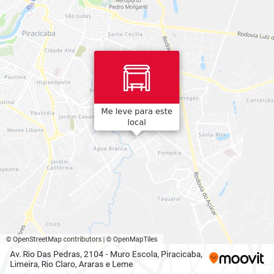 Av. Rio Das Pedras, 2104 - Muro Escola mapa