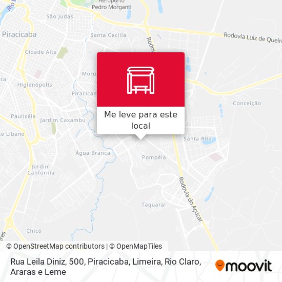 Rua Leila Diniz, 500 mapa