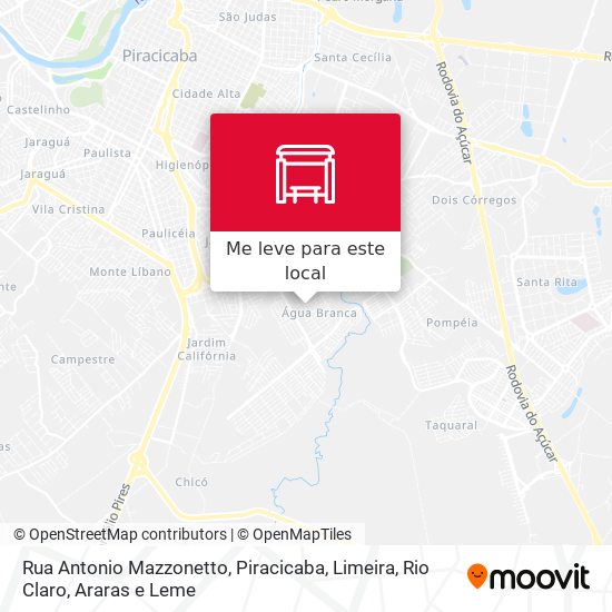 Rua Antonio Mazzonetto mapa