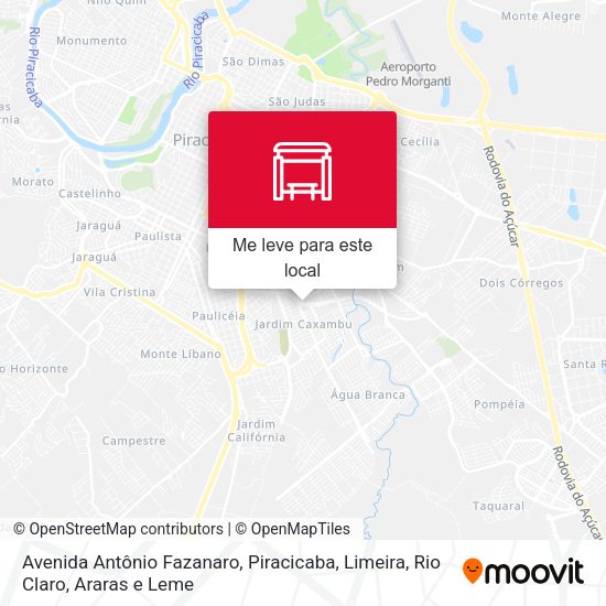 Avenida Antônio Fazanaro mapa